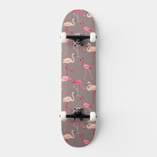 Retro Flamingos Persoonlijk Skateboard (Voorkant)