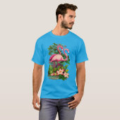 Retro Flamingos T-shirt (Voorkant volledig)