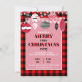 Retro Flannel - uitnodiging voor kerstfeestdagen (Voorkant)