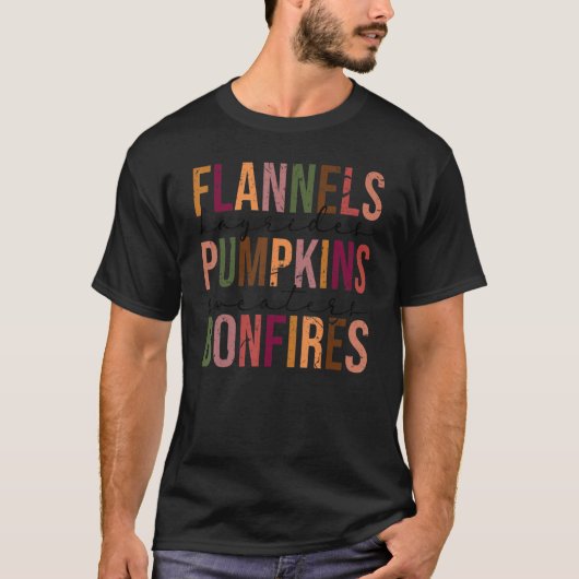 Retro Flannels Hayrides Pumpkins Sweaters Bonfire (Voorkant)