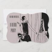 Retro  flapper brullende twintiger jaren partij kaart (Voorkant)