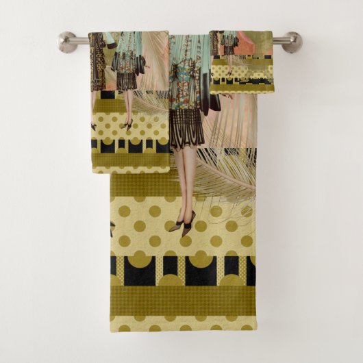 Retro Flappers in Parijs Bad Handdoek (Insitu)