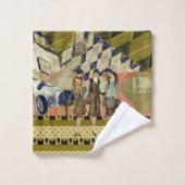 Retro Flappers in Parijs Bad Handdoek (Wasdoekje)