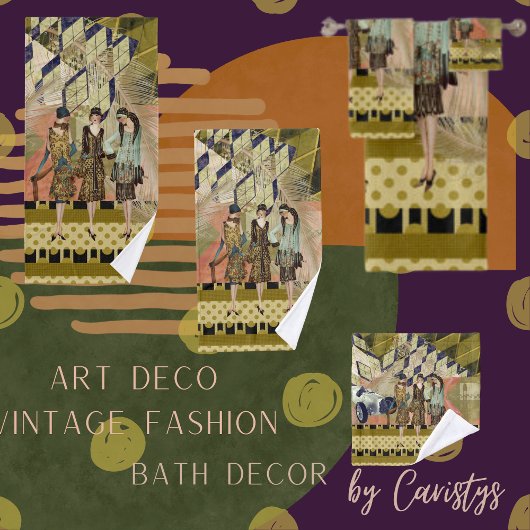 Retro Flappers in Parijs Bad Handdoek