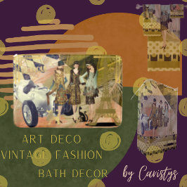 Retro Flappers in Parijs Badmat