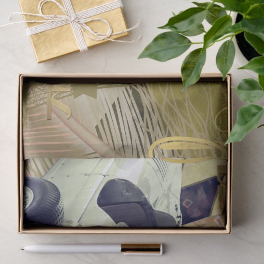 Retro Flappers in Paris Decoupage, Craft, Tissuepapier (Geschenk)