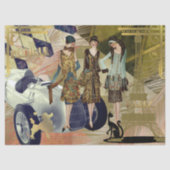 Retro Flappers in Paris Decoupage, Craft, Tissuepapier (Voorkant)