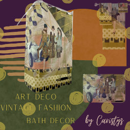 Retro Flappers in Paris Shower Curtain Douchegordijn