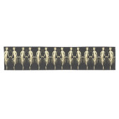 Retro Flappers zwarte achtergrond Korte Tafelloper (Horizontaal)