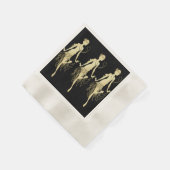 Retro Flappers zwarte achtergrond Servet (Hoek)