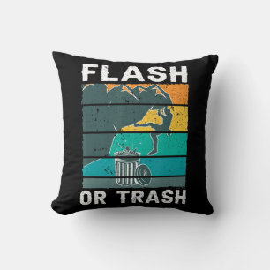 Retro Flash of Trash Fun Rock Climate Mountain Bo Kussen