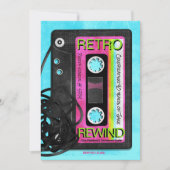 Retro Flashback Verjaardagsfeestje Kaart (Voorkant)