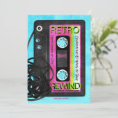 Retro Flashback Verjaardagsfeestje Kaart (Staand voorkant)