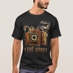 Retro Flashbulb Steampunk Camera Fotograp T-shirt