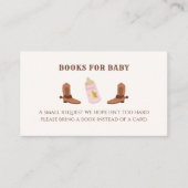 Retro flessen en laarzen Cowgirl Baby shower Informatiekaartje (Voorkant)