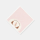 Retro flessen en laarzen Cowgirl Baby shower Servet (Hoek)