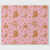 Retro  flessenpakpapier cadeaupapier (Vlak)