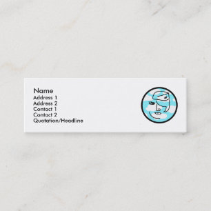 Retro Flight Attendant Profile Cards Mini Visitekaartje
