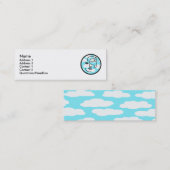 Retro Flight Attendant Profile Cards Mini Visitekaartje (Voorkant / Achterkant)