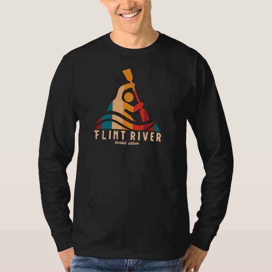 Retro Flint River Kayaking T-shirt (Voorkant)