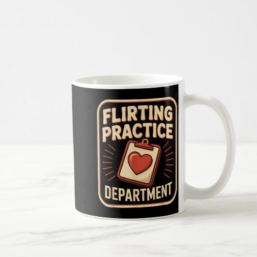 Retro Flirting Practice Department Funny Valentine Koffiemok (Rechts)