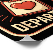 Retro Flirting Practice Department Funny Valentine Poster (Hoek)