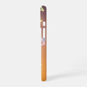 Retro Floating Cliffs Pixel Art iPhone 16 Hoesje (Linkerkant)