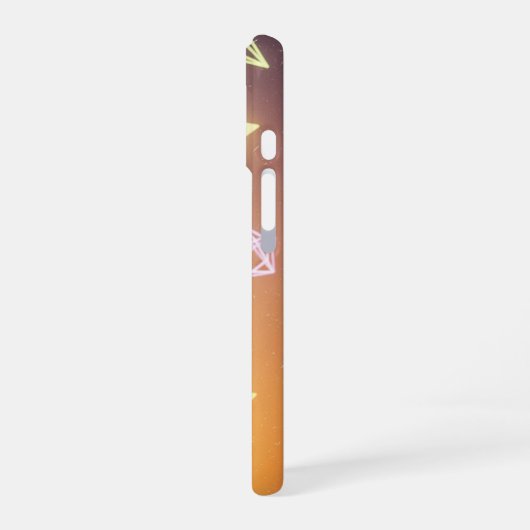 Retro Floating Cliffs Pixel Art iPhone 16 Hoesje (Linkerkant)