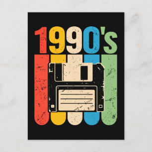Retro floppy disk computer nostalgie jaren 90 briefkaart