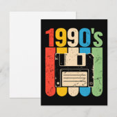 Retro floppy disk computer nostalgie jaren 90 kaart (Voorkant / Achterkant)