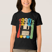 Retro floppy disk computer nostalgie jaren 90 Tri-Blend shirt (Voorkant)