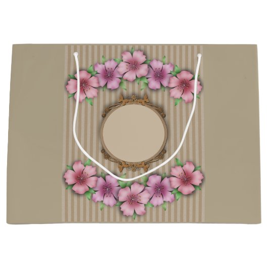 Retro, floraal groot cadeauzakje (Voorkant)