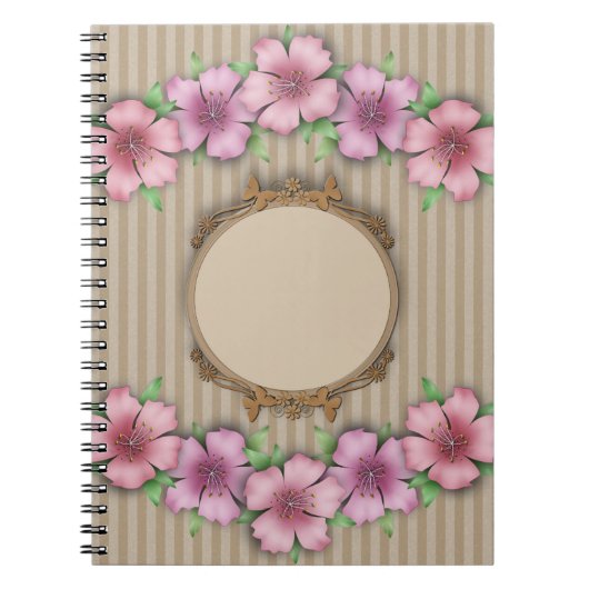 Retro, floraal notitieboek (Voorkant)
