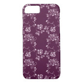 retro floraal paars patroon Case-Mate iPhone case (Achterkant)