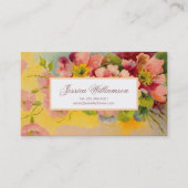 Retro Floral 1950s Primroses Design Visitekaartje (Voorkant)