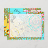 Retro Floral 1 Briefkaart (Voorkant / Achterkant)