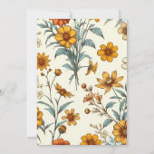 Retro  Floral 70s Tijdloos Vrijgezellenfeest Kaart (Achterkant)