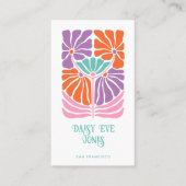 Retro Floral 70's Visitekaartje (Voorkant)