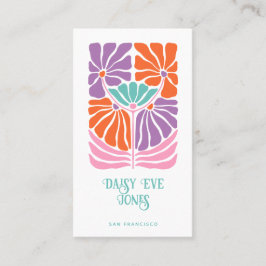 Retro Floral 70's Visitekaartje