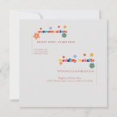 Retro Floral Accommodation Enclosure Card Kaart (Voorkant)