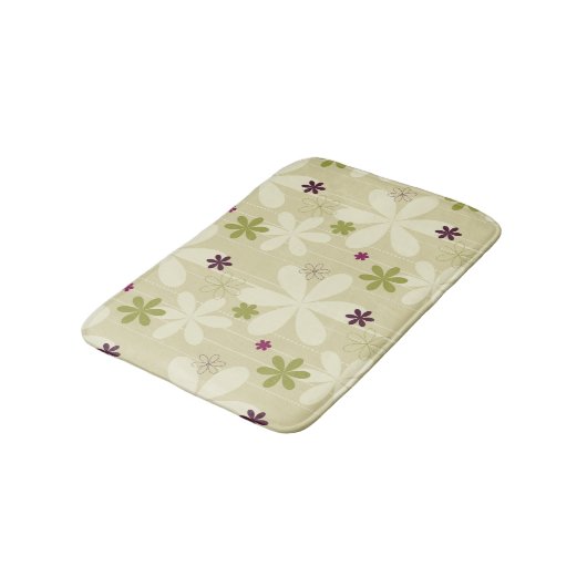 Retro Floral achtergrond Badmat (Gekanteld)