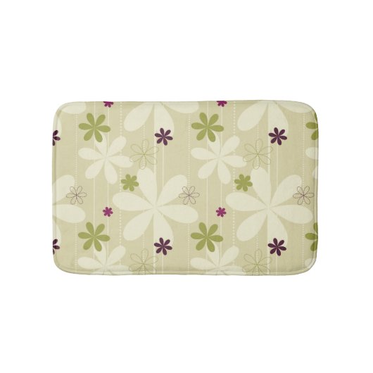 Retro Floral achtergrond Badmat (Voorkant)