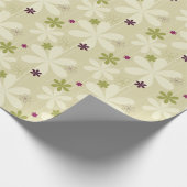 Retro Floral achtergrond Cadeaupapier (Hoek)
