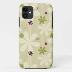 Retro Floral achtergrond iPhone 11 Hoesje