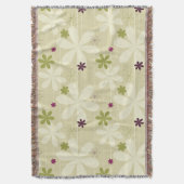 Retro Floral achtergrond Deken (Voorkant Verticaal)