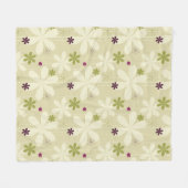 Retro Floral achtergrond Fleece Deken (Voorkant (Horizontaal))