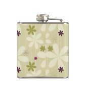 Retro Floral achtergrond Heupfles (Achterkant)