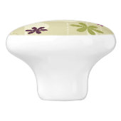 Retro Floral achtergrond Keramische Knop (Zijkant)