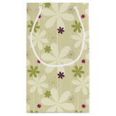 Retro Floral achtergrond Klein Cadeauzakje (Achterkant)