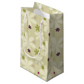 Retro Floral achtergrond Klein Cadeauzakje (Voorkant Gekanteld)